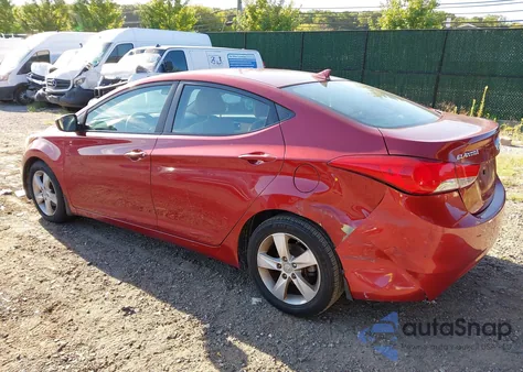 2013 Hyundai Elantra Gls z USA, uszkodzony, nr VIN 5NPDH4AE6DH305054